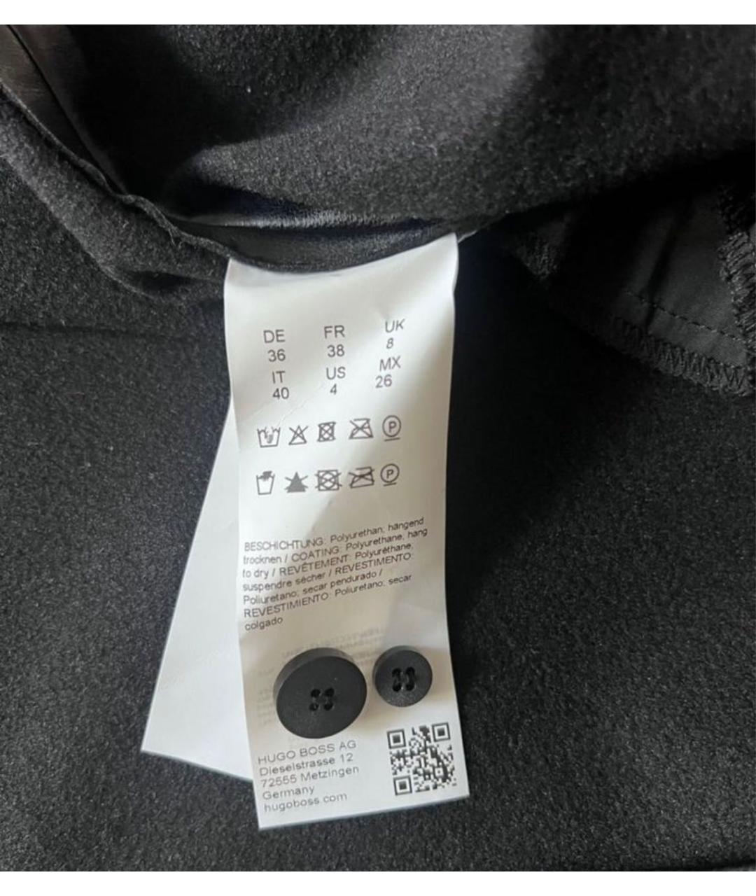 HUGO BOSS Черное кожаное платье, фото 4