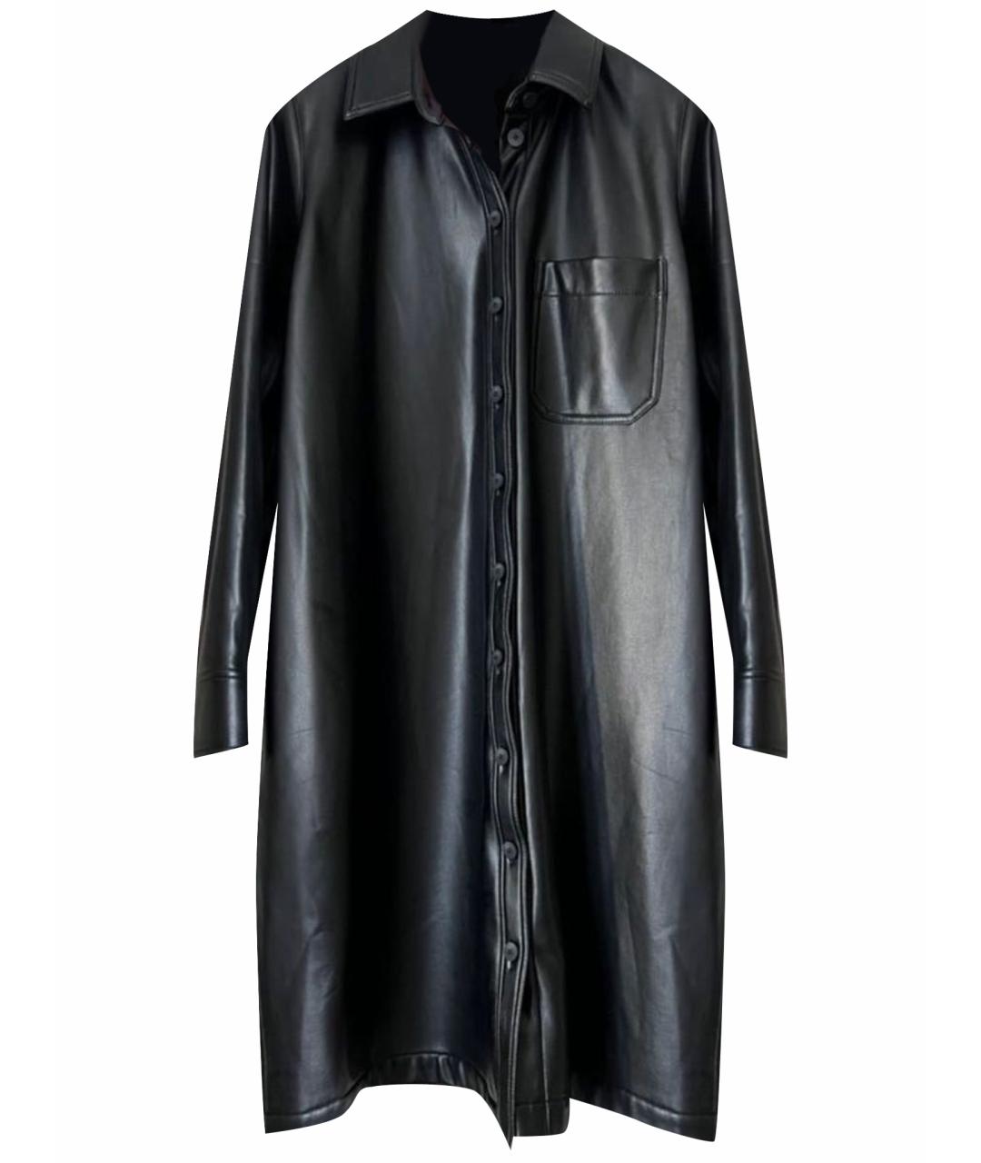 HUGO BOSS Черное кожаное платье, фото 1