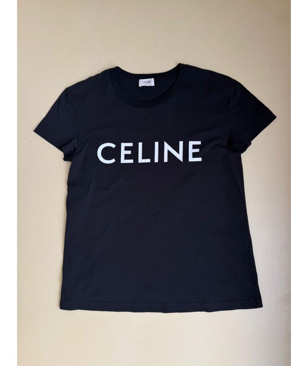 CELINE Черная футболка, фото 8