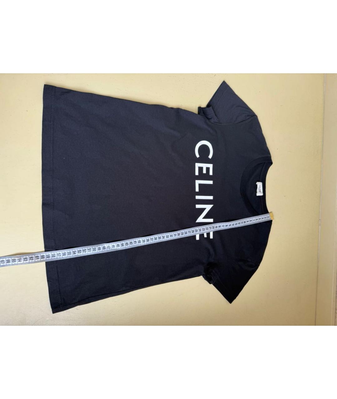 CELINE Черная футболка, фото 6