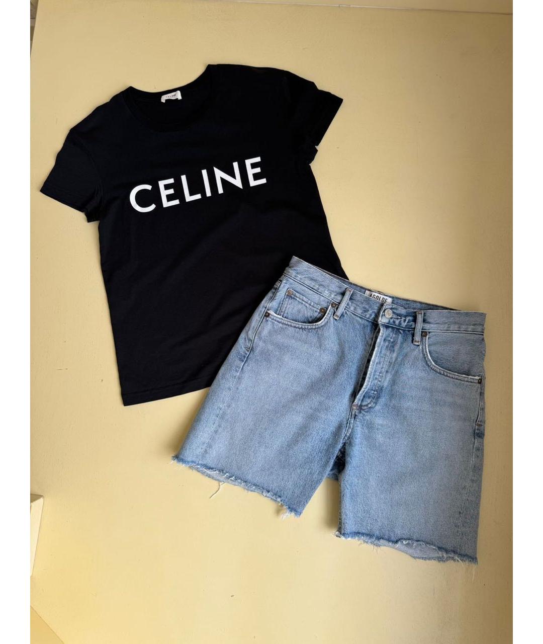 CELINE Черная футболка, фото 7