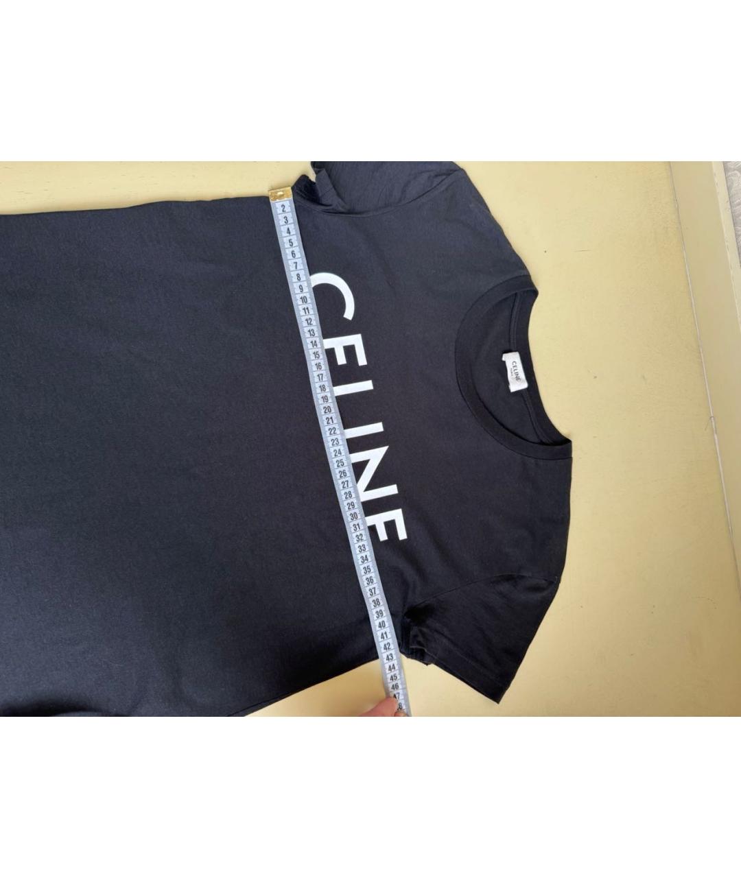 CELINE Черная футболка, фото 5