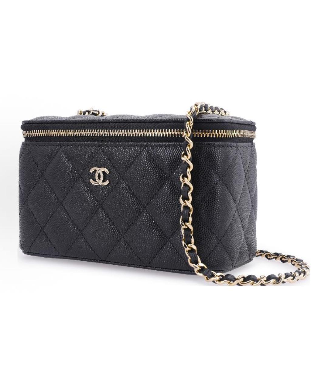 CHANEL Черная кожаная сумка через плечо, фото 2
