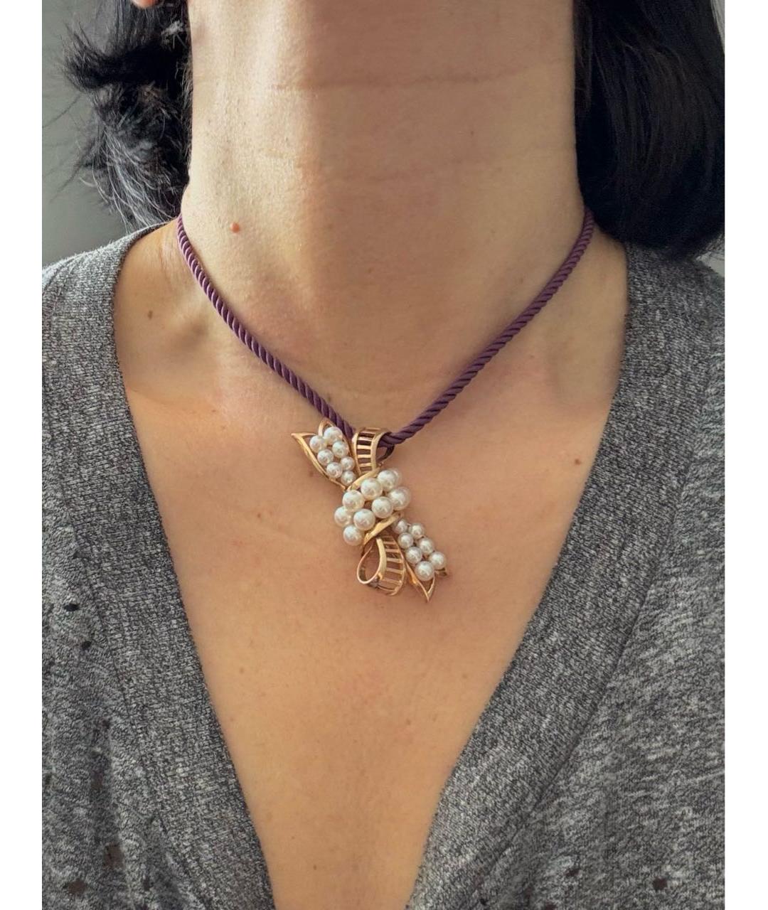 Mikimoto Золотая брошь из желтого золота, фото 8