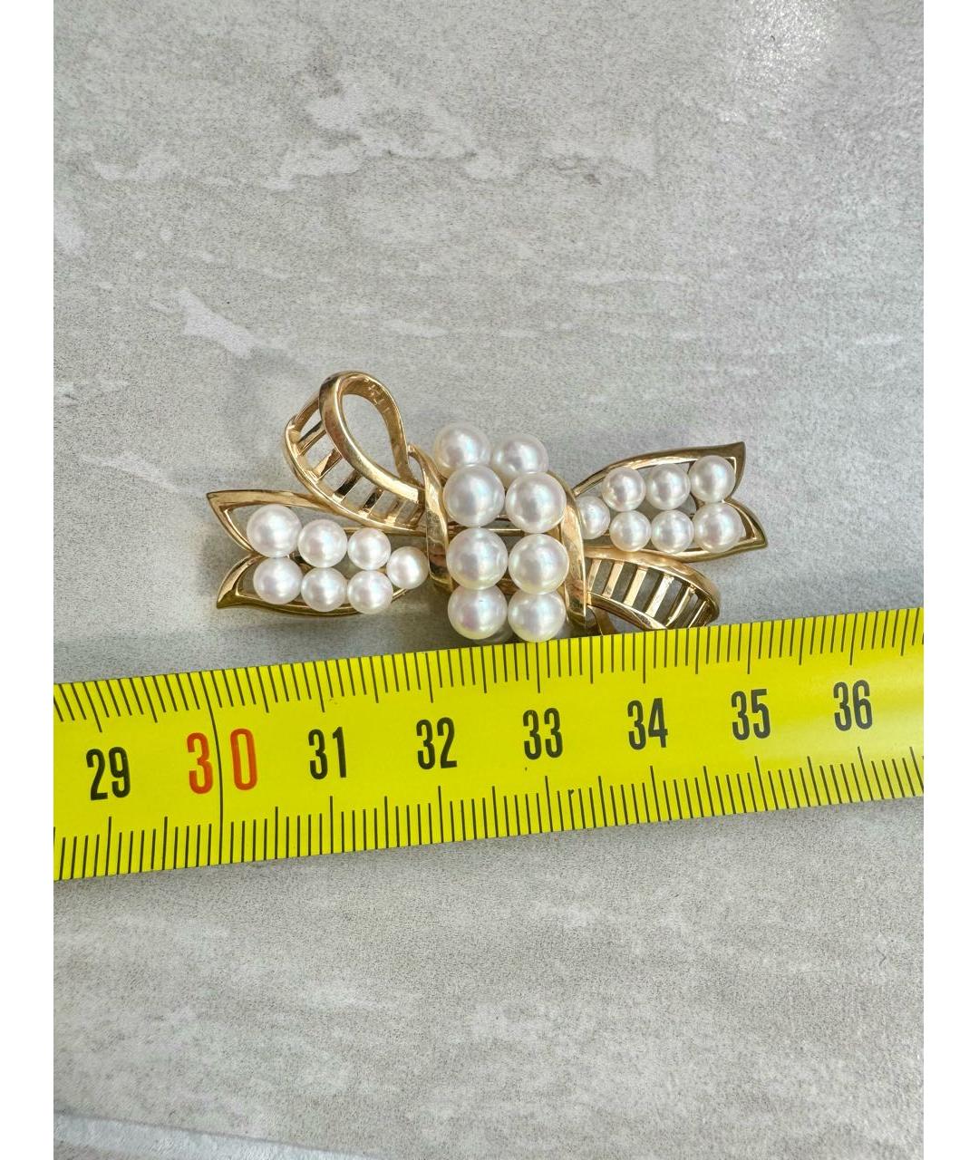 Mikimoto Золотая брошь из желтого золота, фото 6