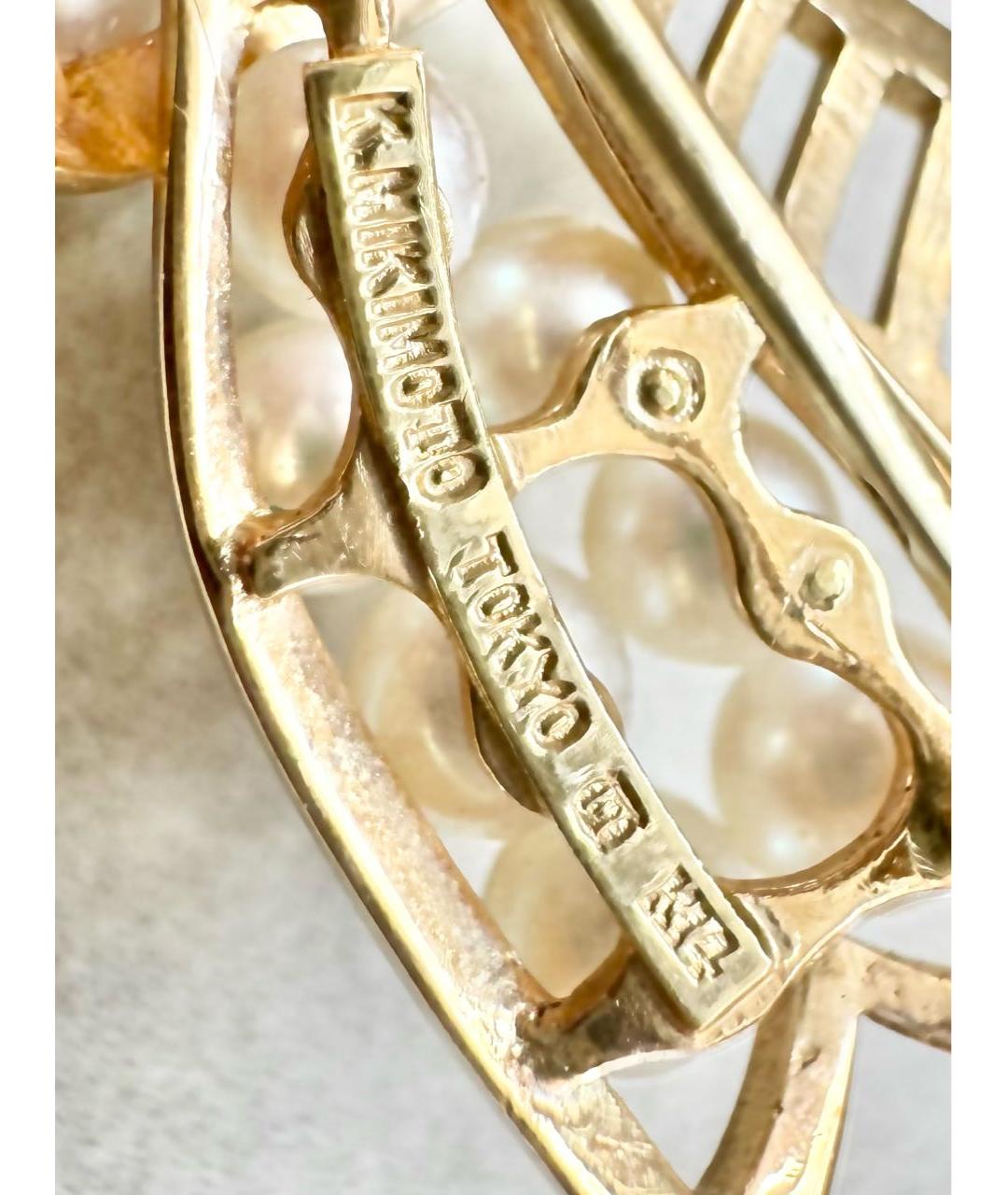 Mikimoto Золотая брошь из желтого золота, фото 4