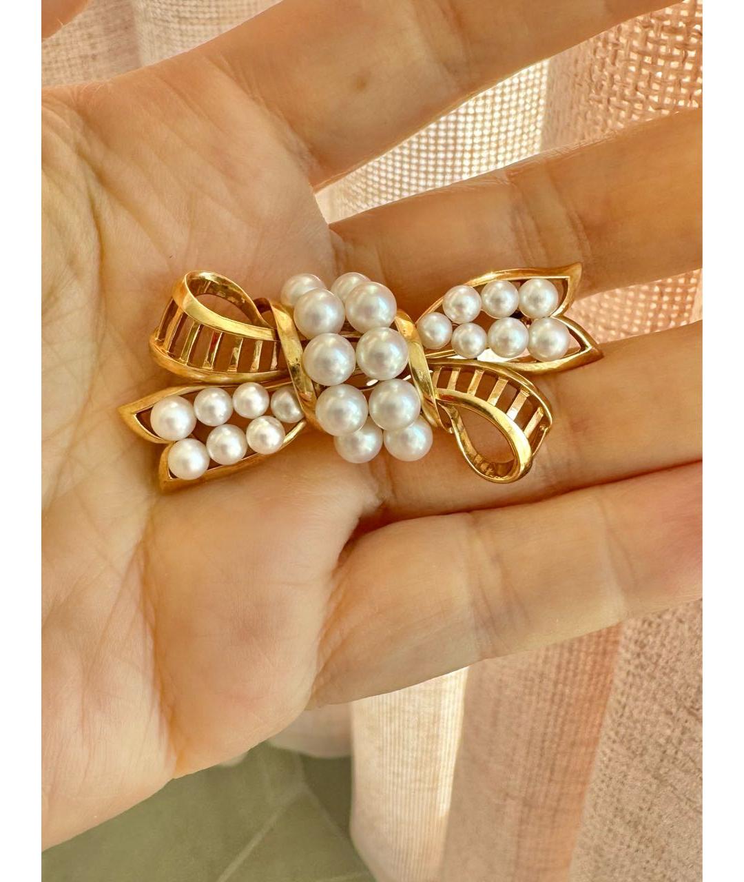 Mikimoto Золотая брошь из желтого золота, фото 2