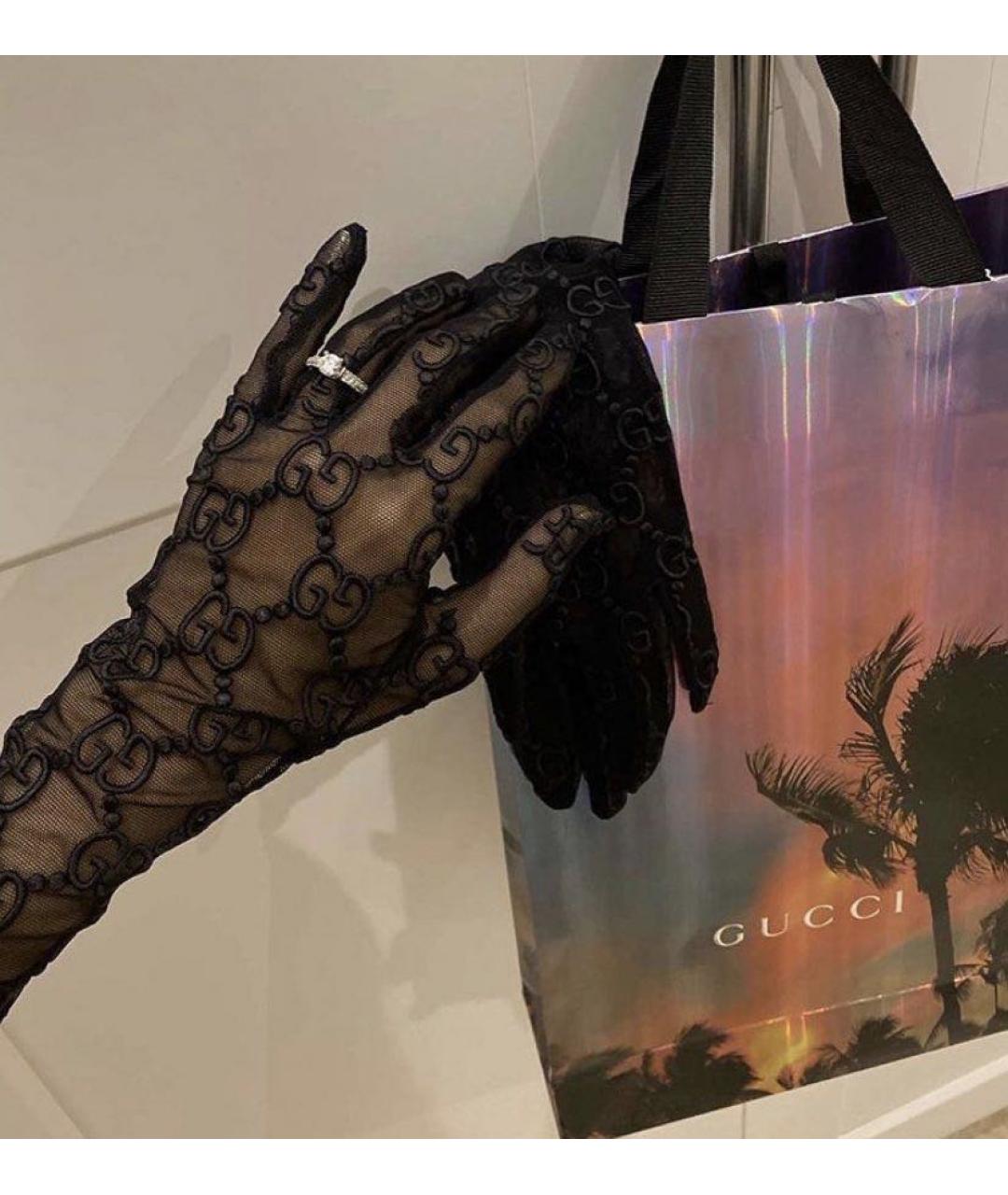 GUCCI Черные перчатки, фото 5