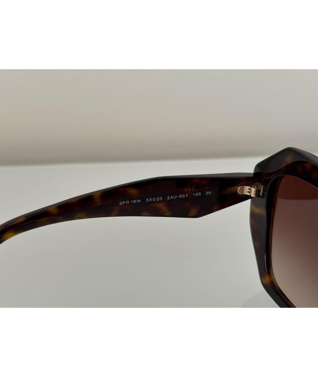 PRADA Коричневые солнцезащитные очки, фото 3