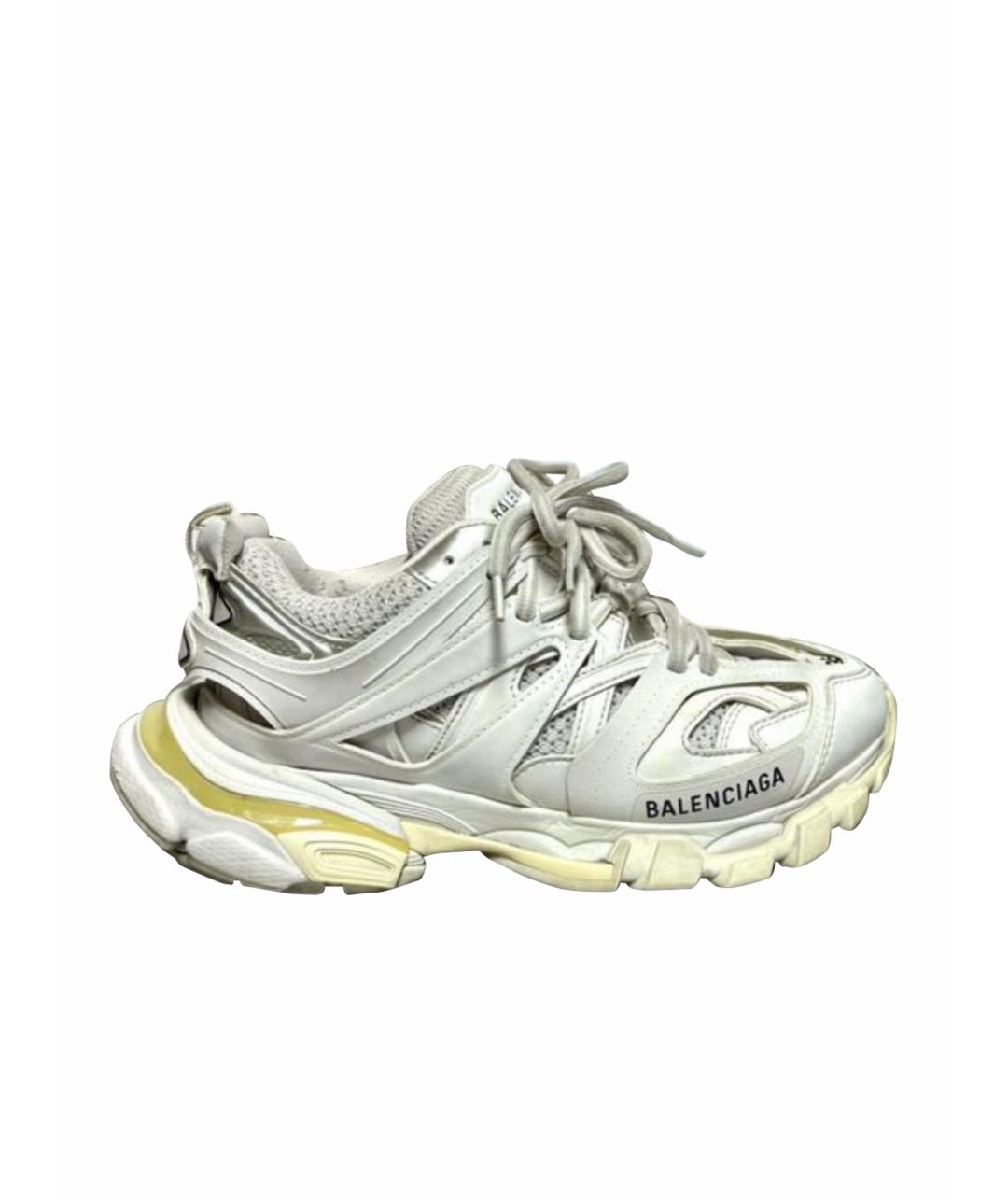 BALENCIAGA Белые кожаные кроссовки, фото 1