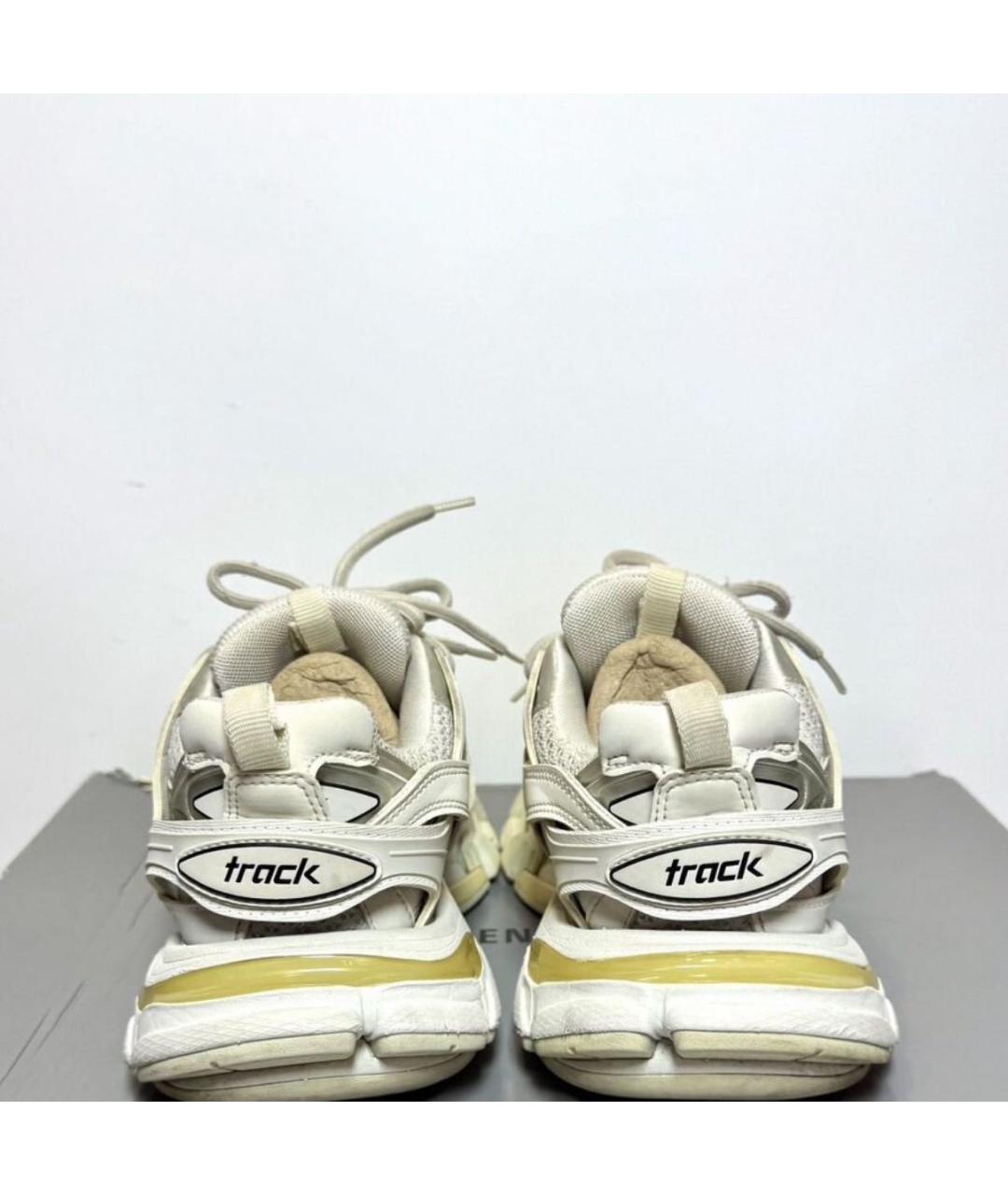 BALENCIAGA Белые кожаные кроссовки, фото 4