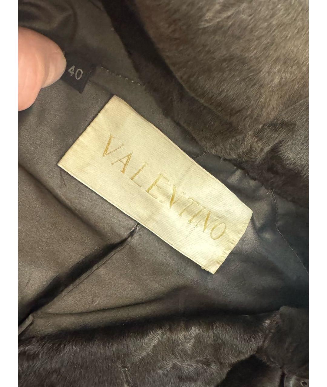 VALENTINO Коричневая меховая куртка, фото 3