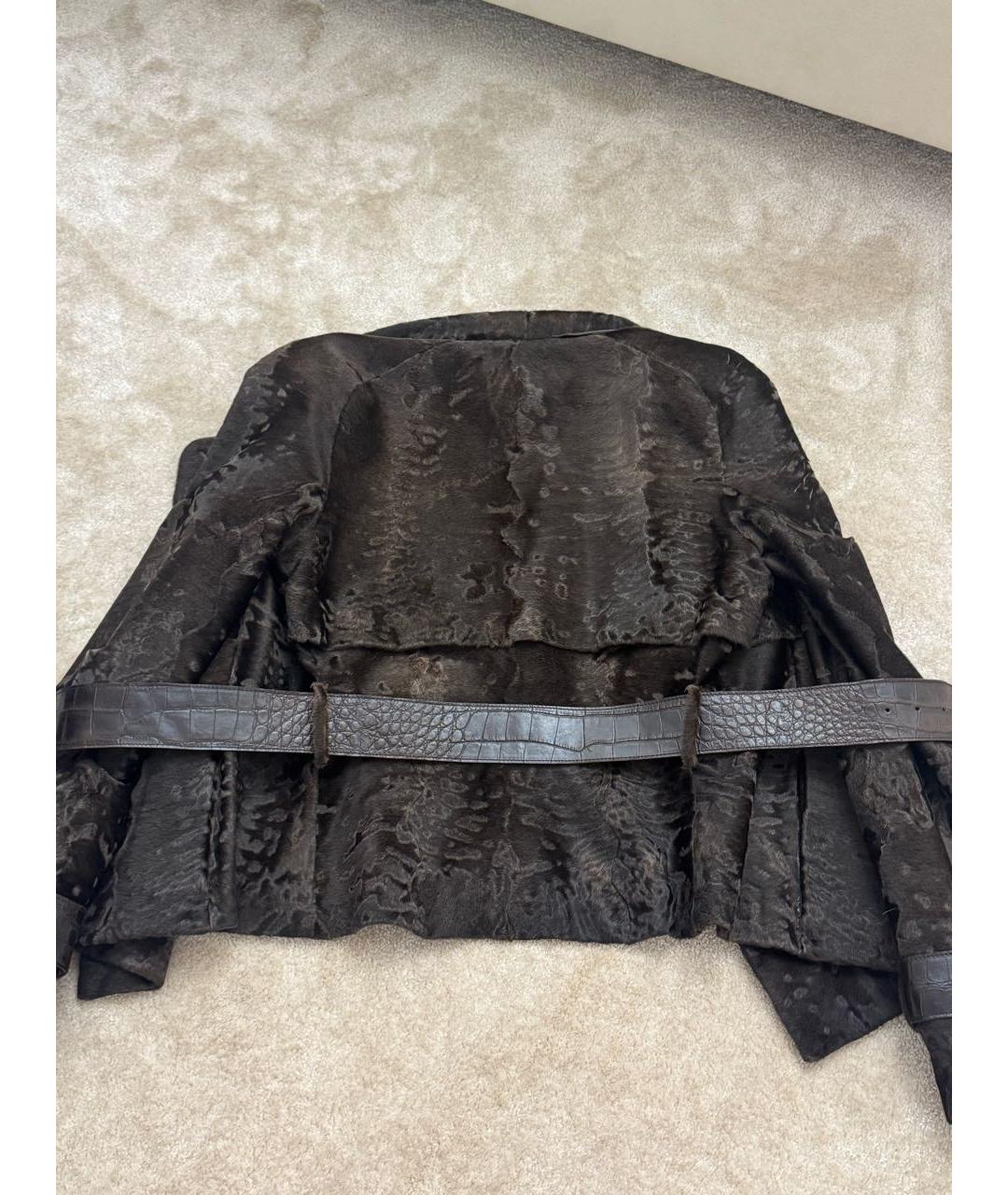VALENTINO Коричневая меховая куртка, фото 2