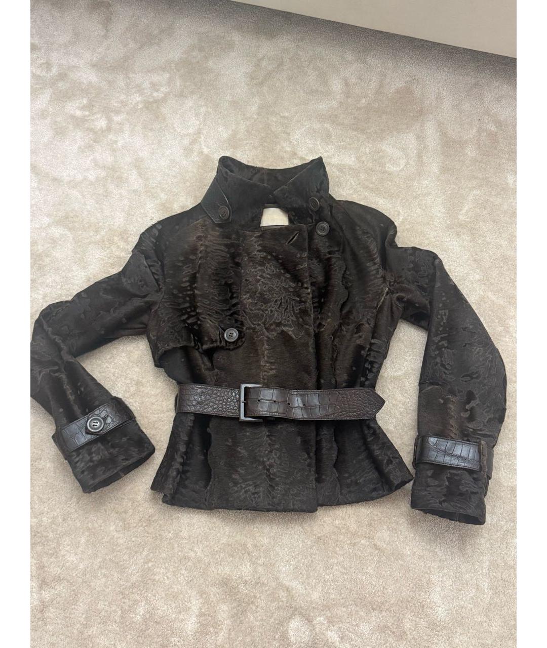 VALENTINO Коричневая меховая куртка, фото 8