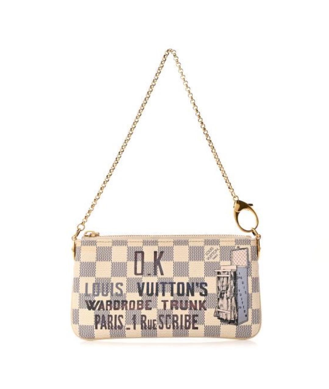 LOUIS VUITTON Бежевая кожаная сумка с короткими ручками, фото 9