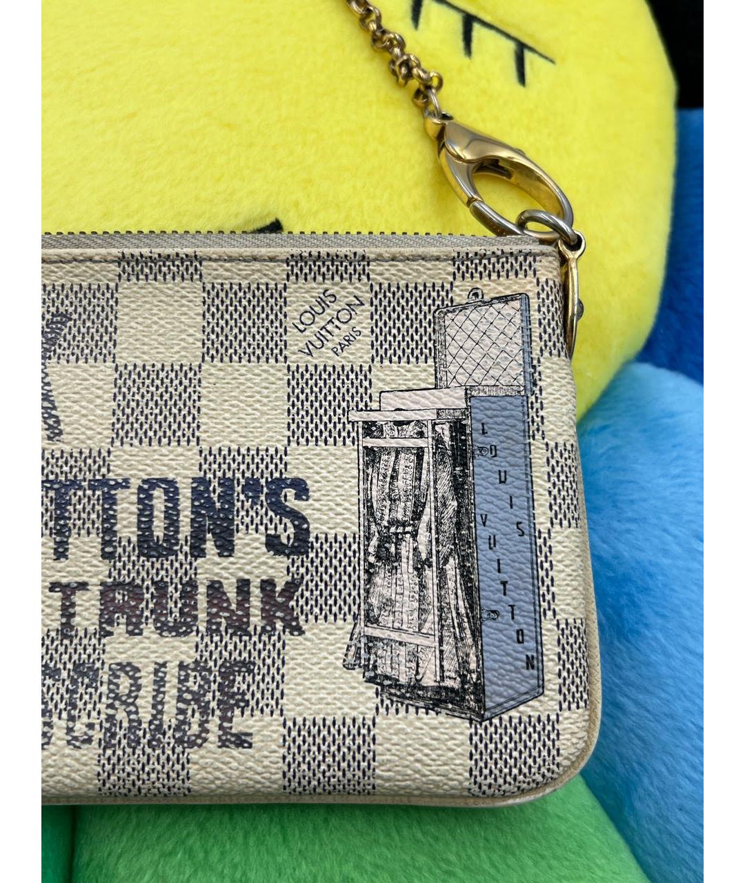 LOUIS VUITTON Бежевая кожаная сумка с короткими ручками, фото 3