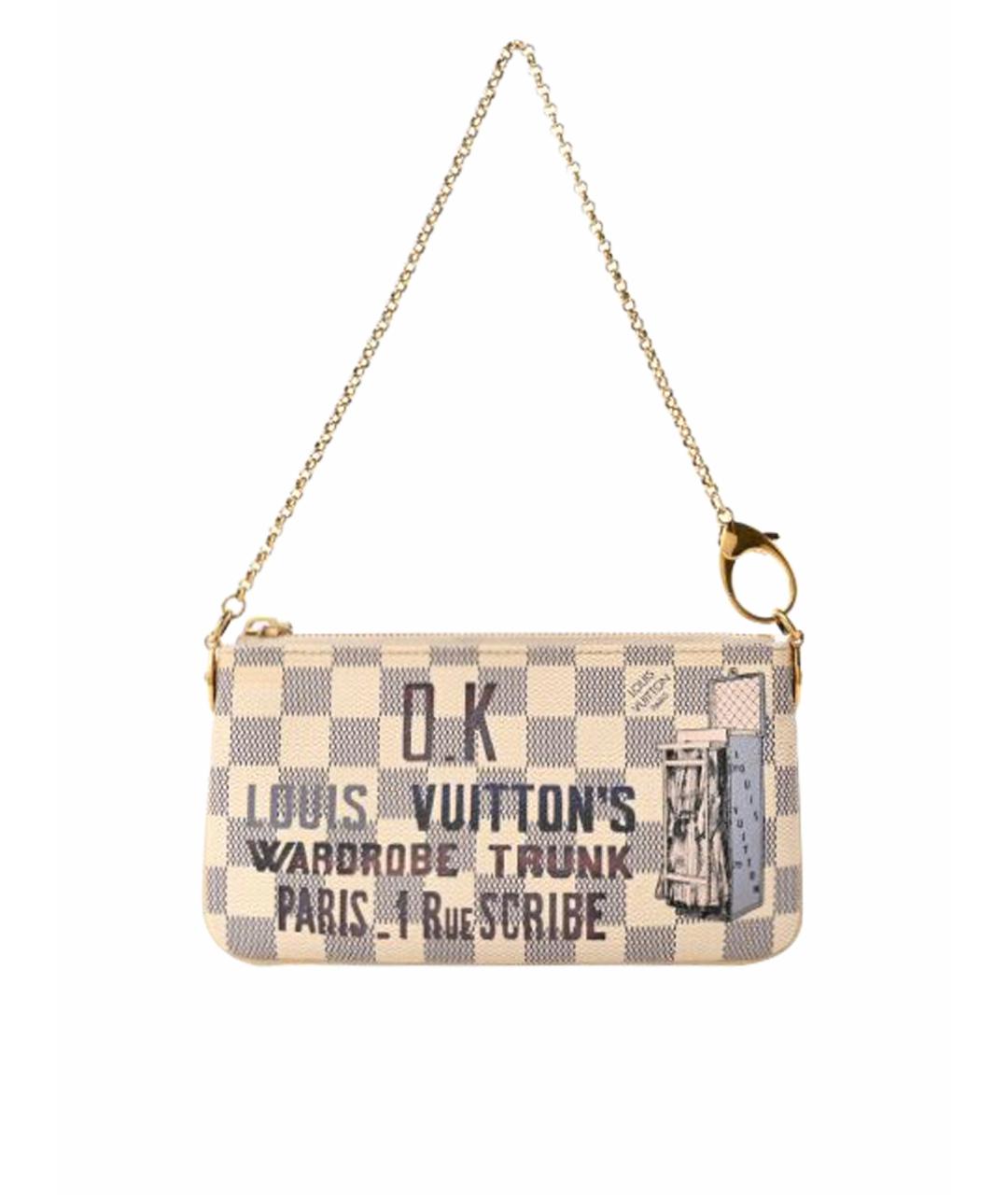 LOUIS VUITTON Бежевая кожаная сумка с короткими ручками, фото 1