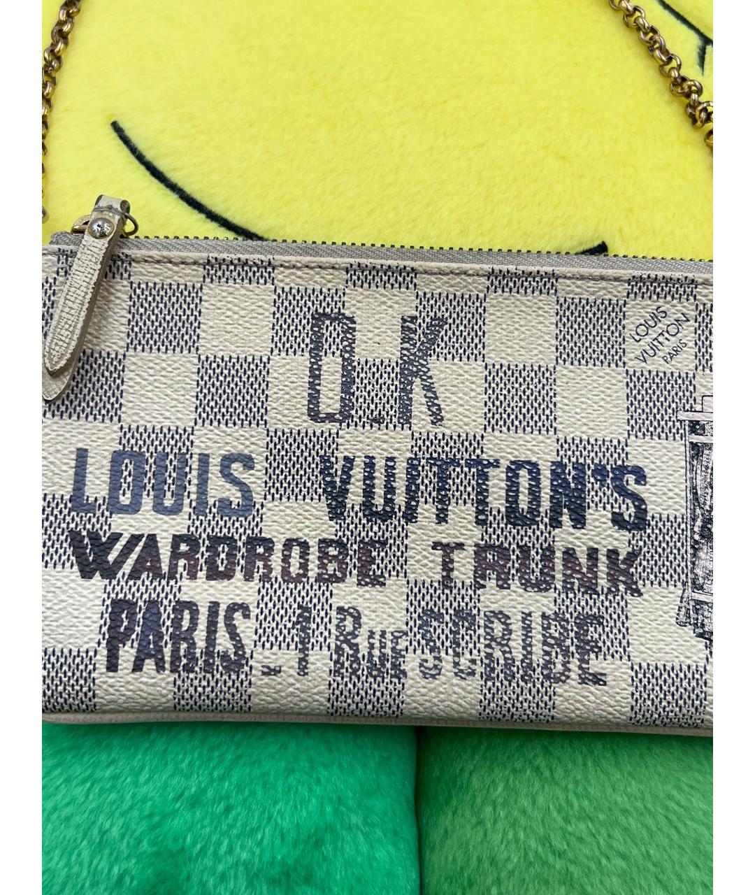 LOUIS VUITTON Бежевая кожаная сумка с короткими ручками, фото 4