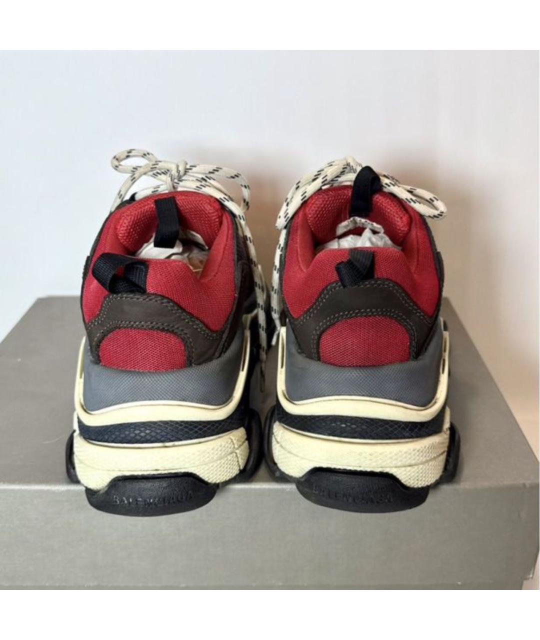 BALENCIAGA Красные кожаные кроссовки, фото 4