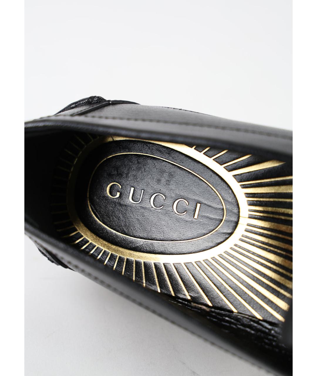 GUCCI Черные кожаные лоферы, фото 3