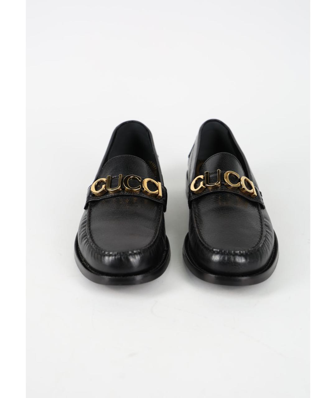 GUCCI Черные кожаные лоферы, фото 2