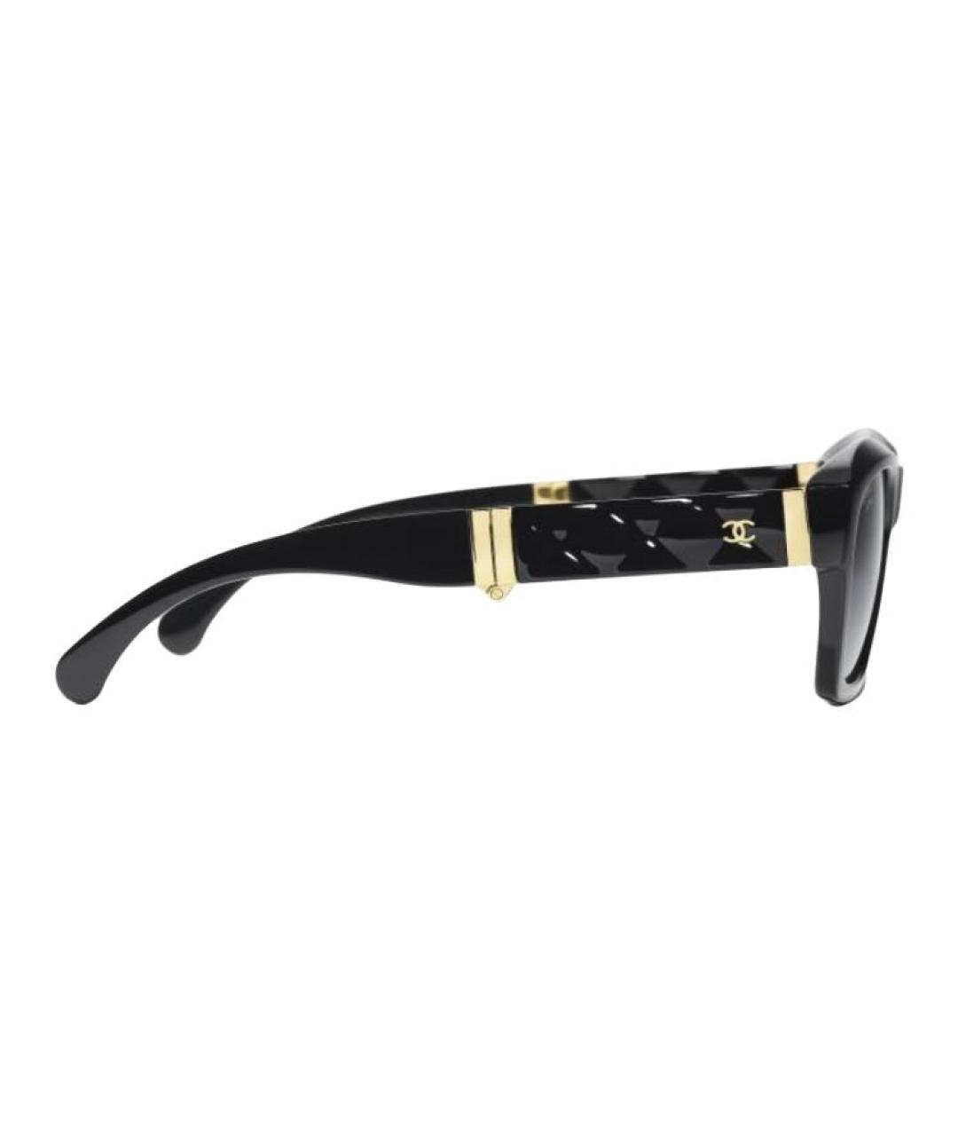 CHANEL Черные пластиковые солнцезащитные очки, фото 4