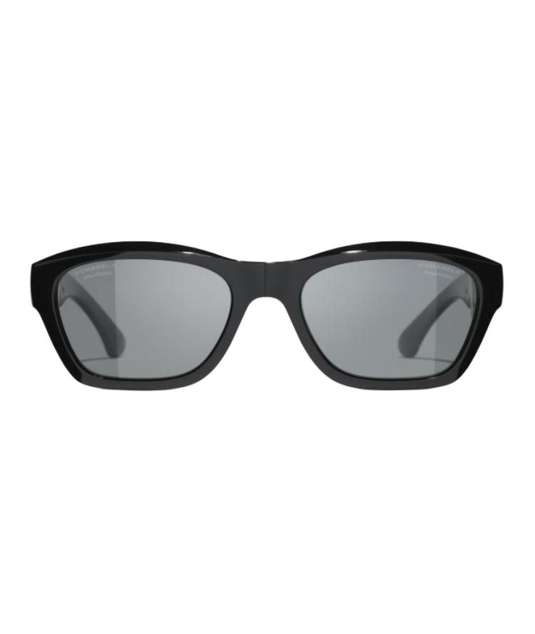 CHANEL Черные пластиковые солнцезащитные очки, фото 2