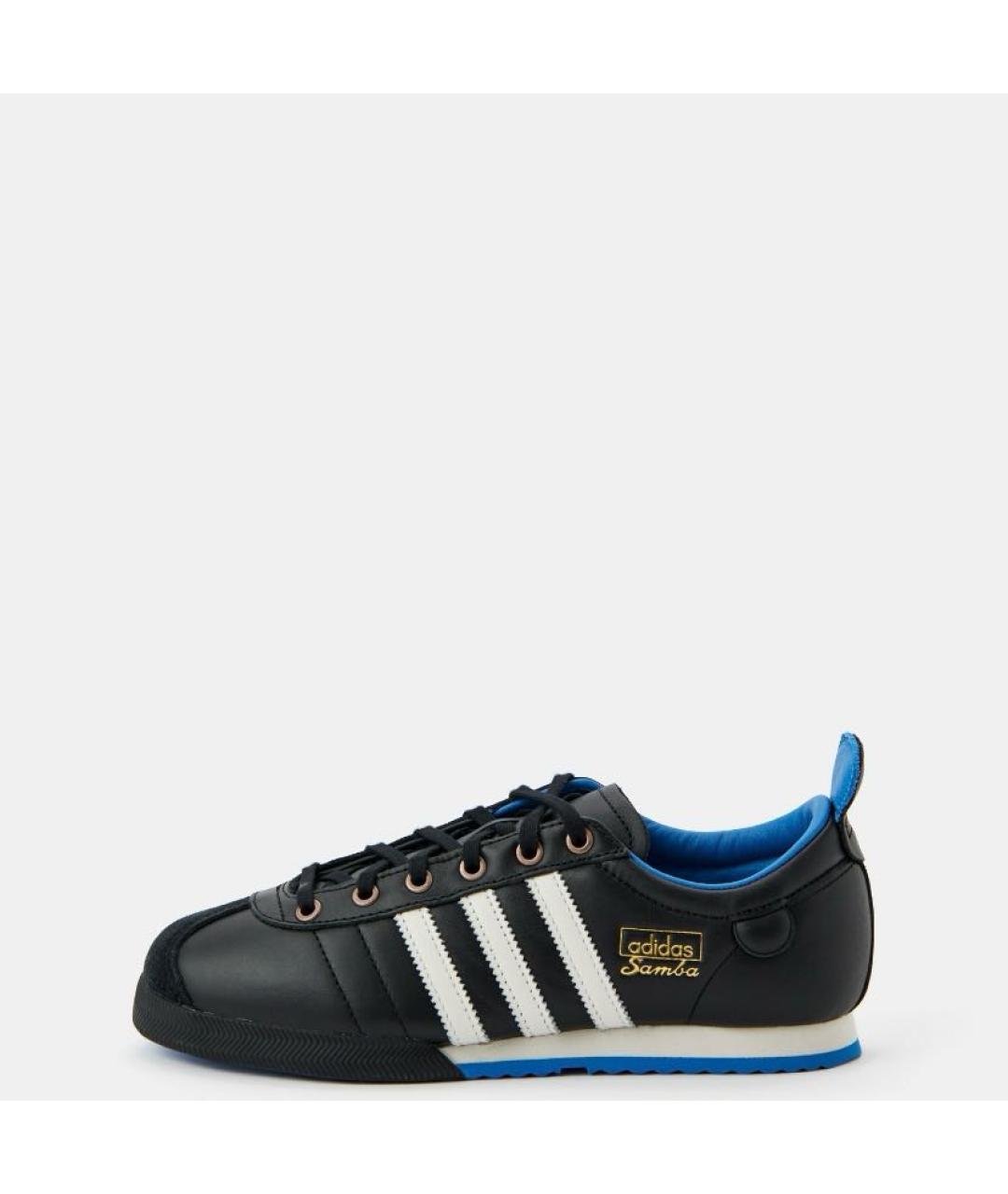 ADIDAS Черные кожаные кроссовки, фото 2