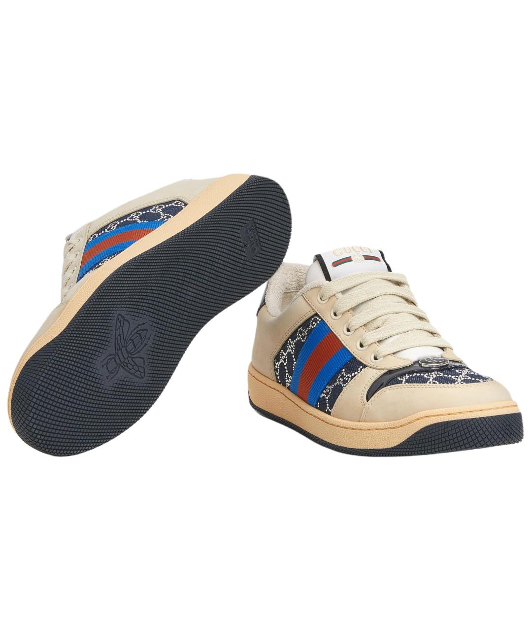 GUCCI Бежевые кроссовки, фото 6