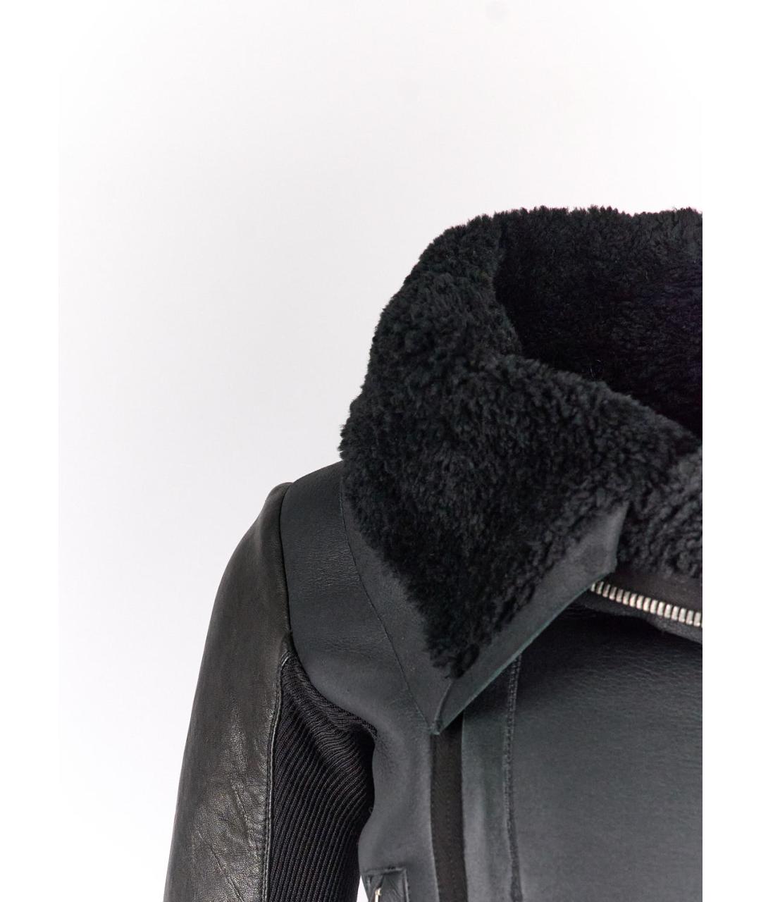 RICK OWENS Черная кожаная куртка, фото 5