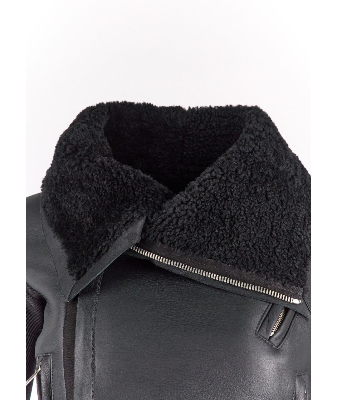 RICK OWENS Черная кожаная куртка, фото 4