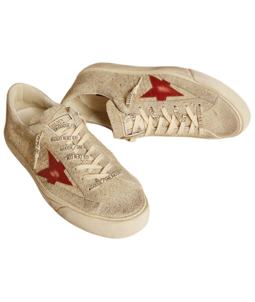 GOLDEN GOOSE DELUXE BRAND Бежевые низкие кроссовки / кеды, фото 3
