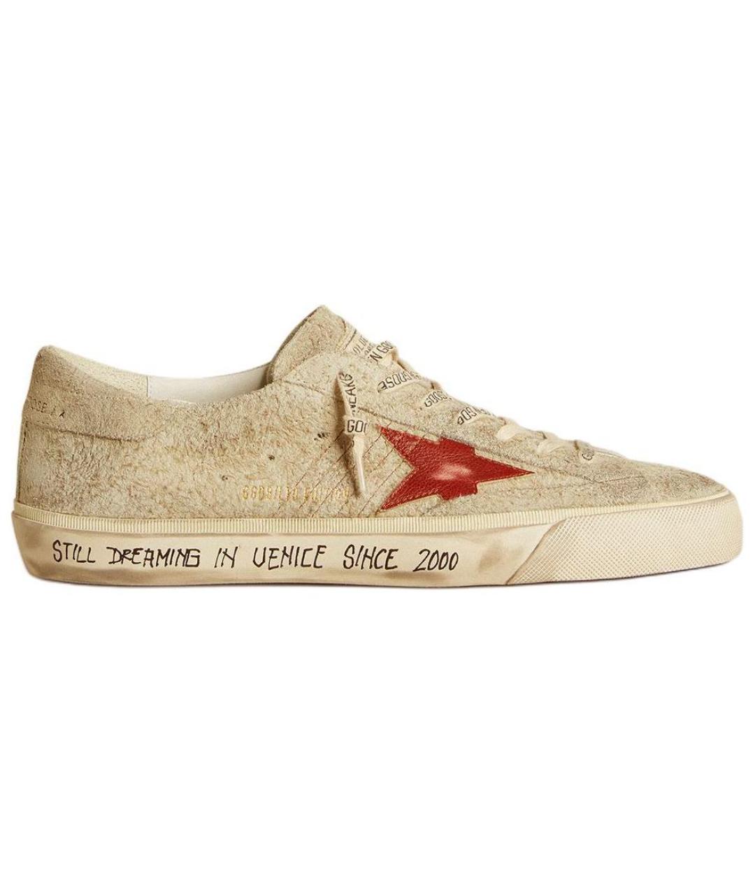 GOLDEN GOOSE DELUXE BRAND Бежевые низкие кроссовки / кеды, фото 1