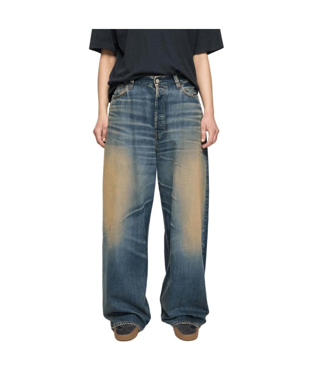 ACNE STUDIOS Синие хлопковые прямые джинсы, фото 3