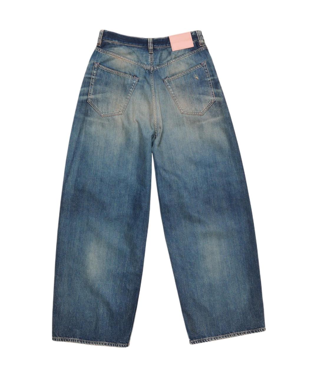 ACNE STUDIOS Синие хлопковые прямые джинсы, фото 2