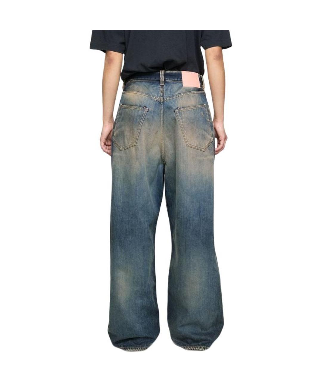 ACNE STUDIOS Синие хлопковые прямые джинсы, фото 5