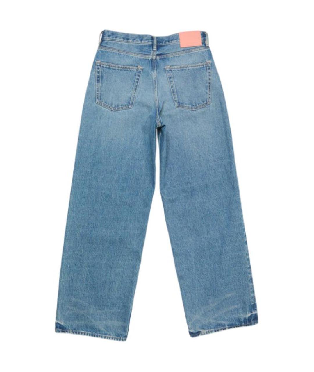 ACNE STUDIOS Синие хлопковые прямые джинсы, фото 2