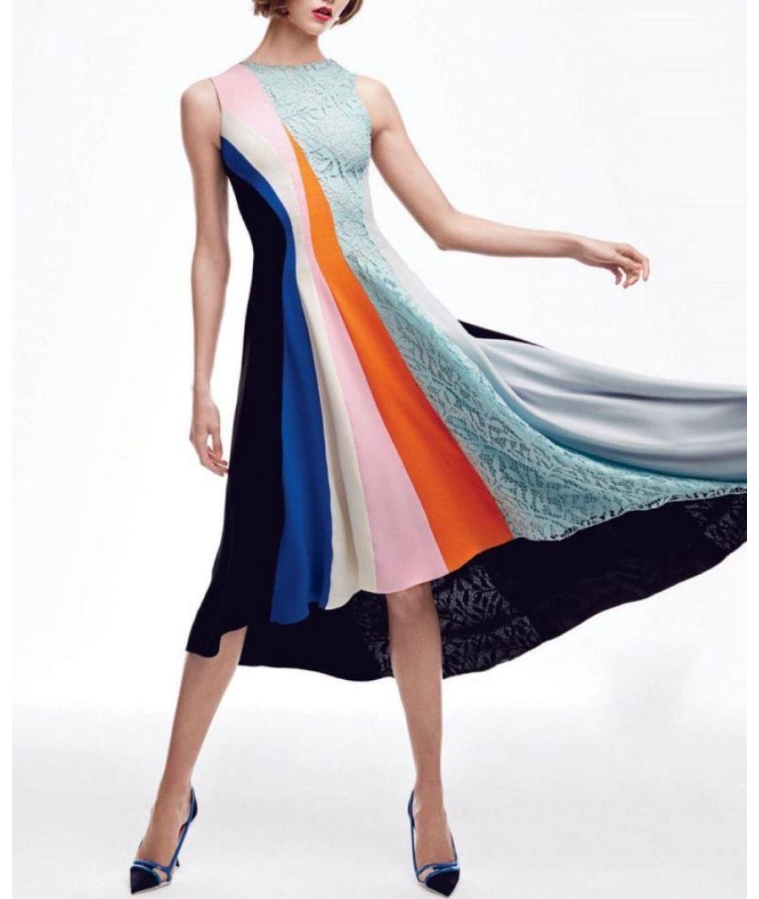 CHRISTIAN DIOR Мульти шелковое вечернее платье, фото 7
