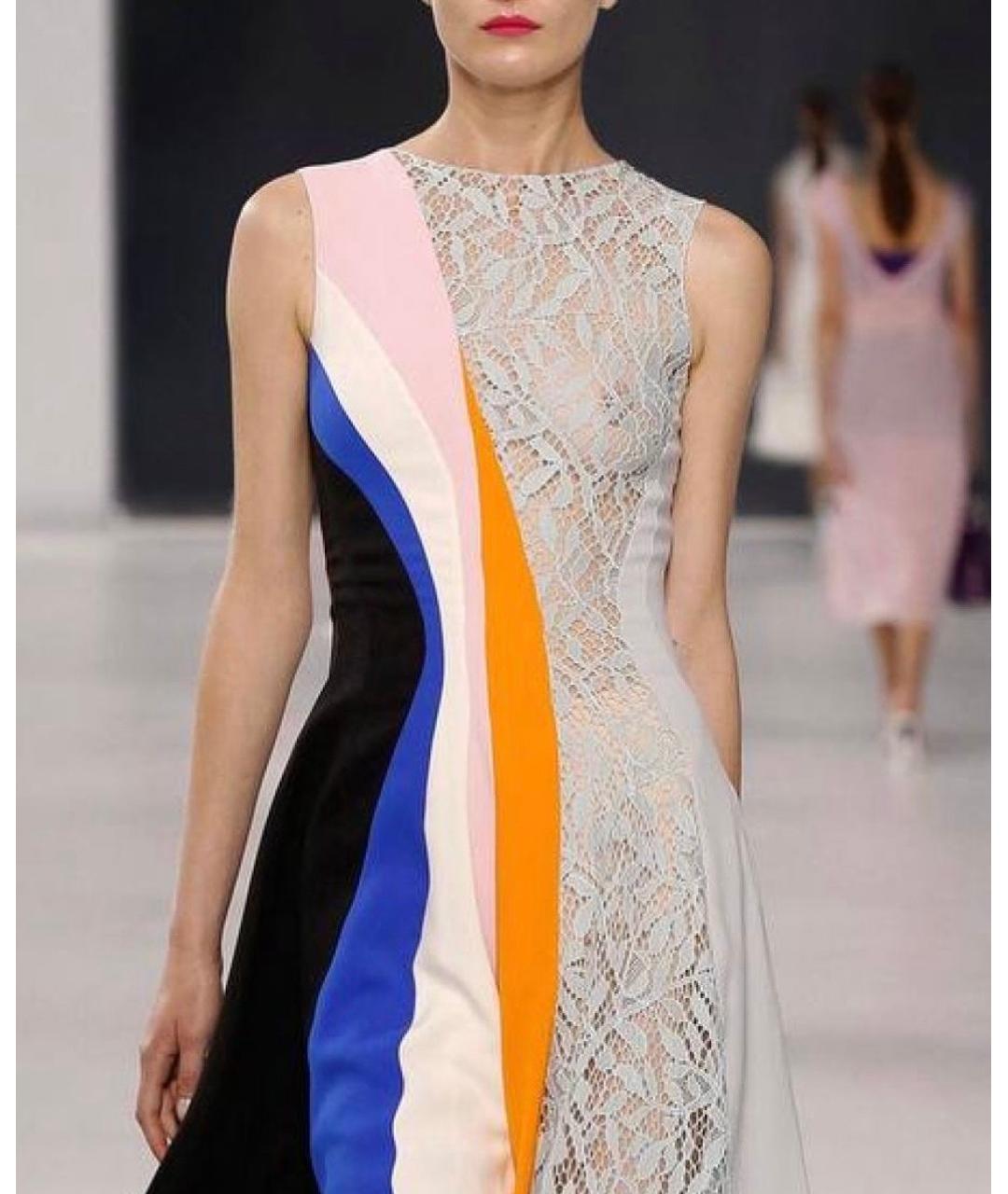 CHRISTIAN DIOR Мульти шелковое вечернее платье, фото 6