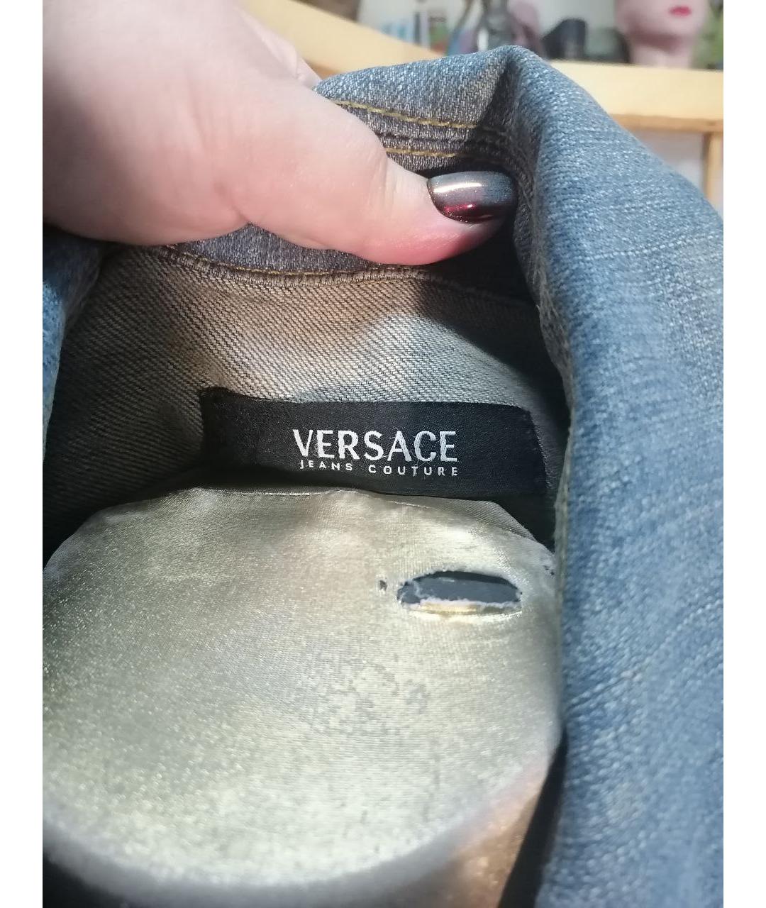 VERSACE Деним жилет, фото 3