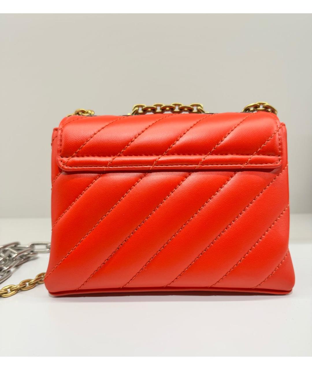 OFF-WHITE Красная кожаная сумка через плечо, фото 3