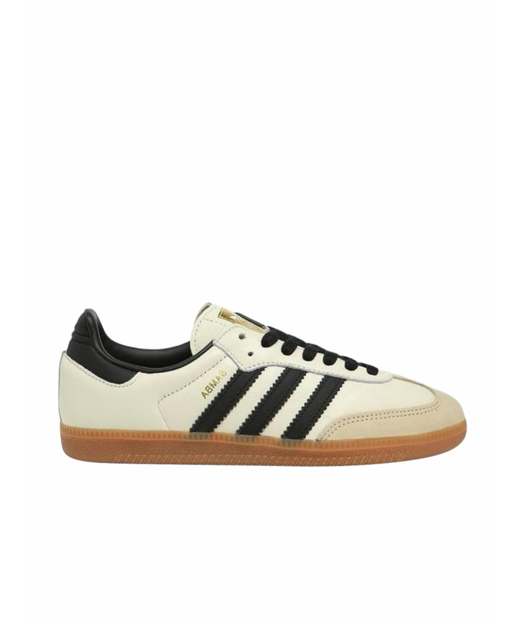 ADIDAS Бежевые кожаные кроссовки, фото 1
