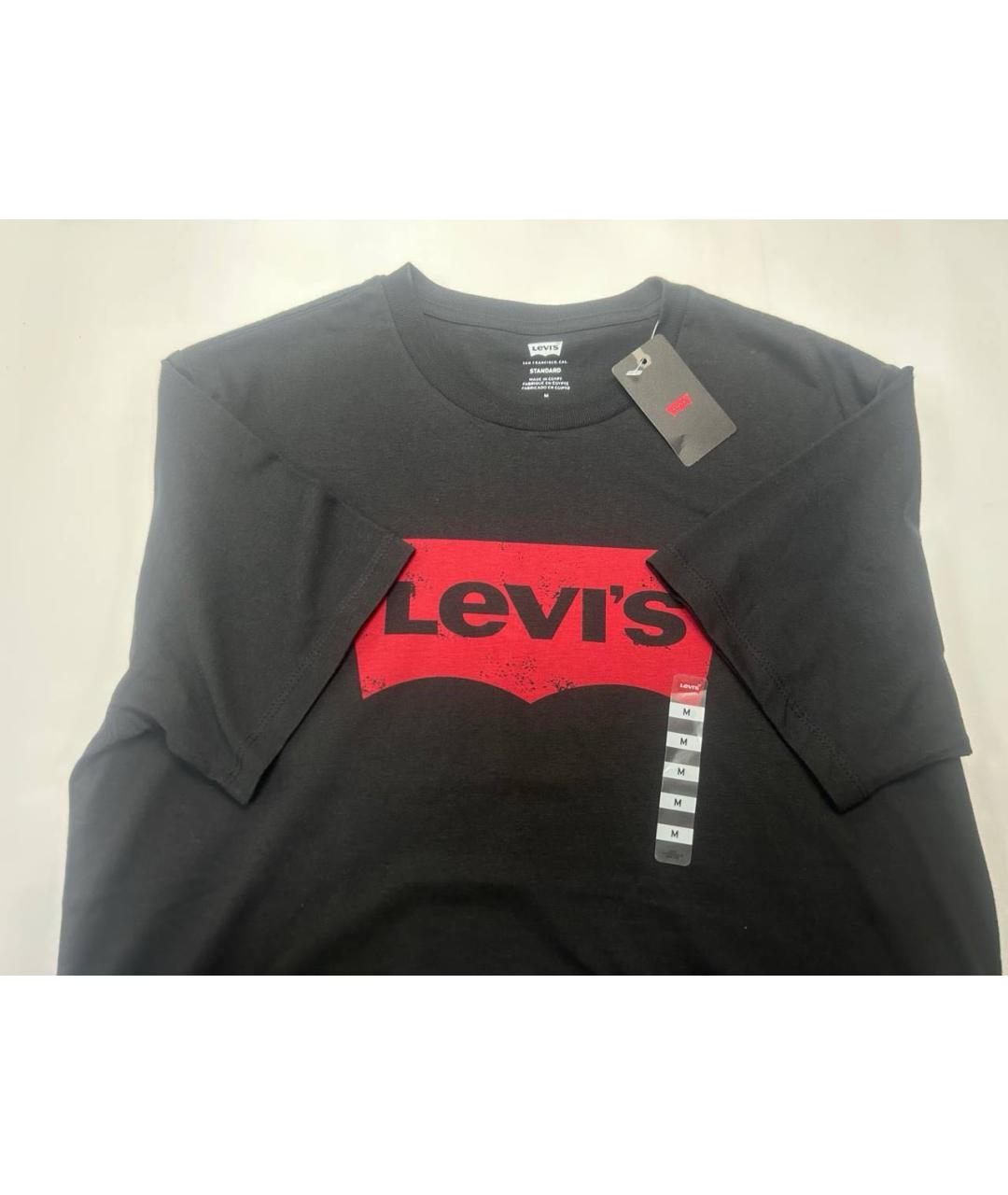LEVI'S Черная хлопковая футболка, фото 6