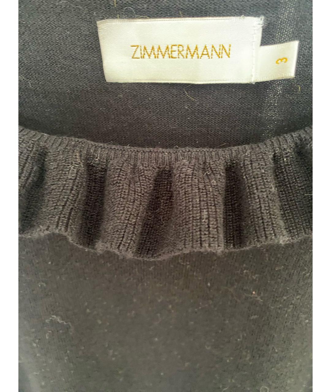 ZIMMERMANN Черный хлопковый джемпер / свитер, фото 3