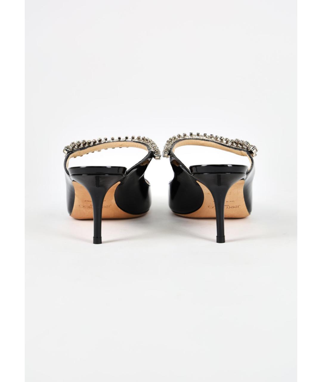 JIMMY CHOO Черные мюли из лакированной кожи, фото 4