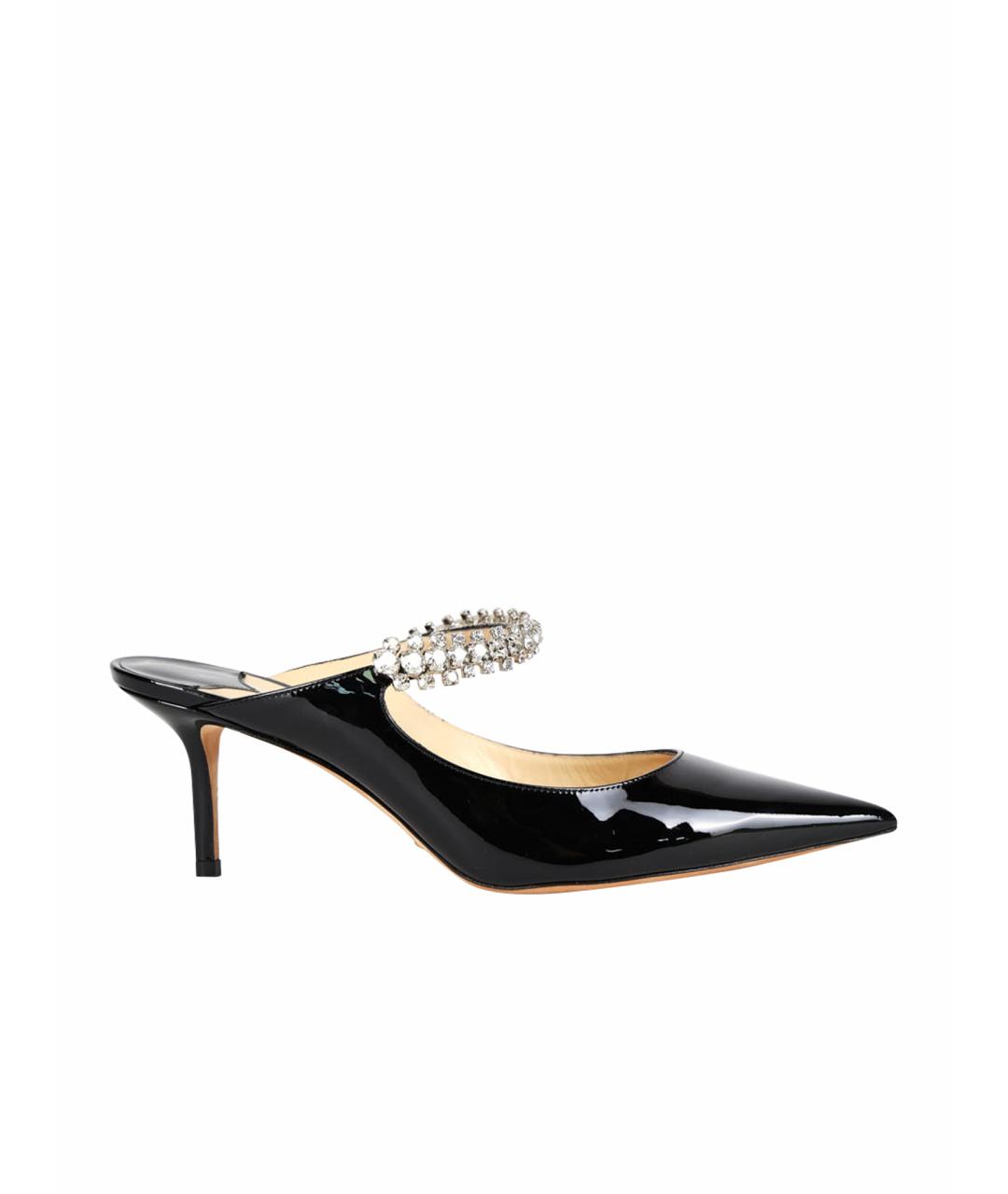 JIMMY CHOO Черные мюли из лакированной кожи, фото 1