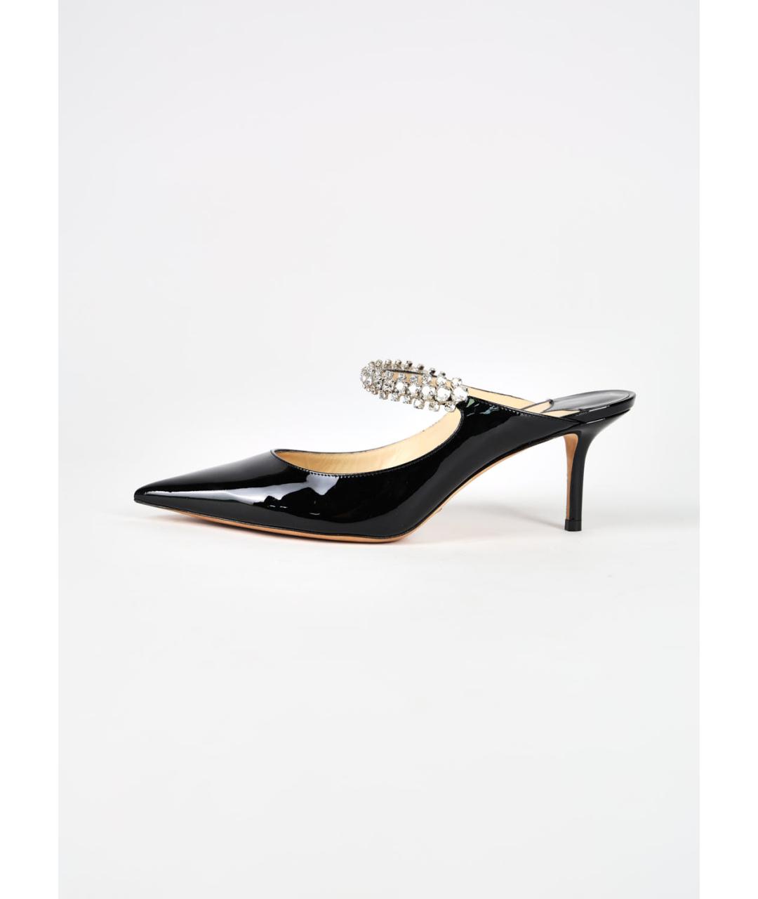 JIMMY CHOO Черные мюли из лакированной кожи, фото 6