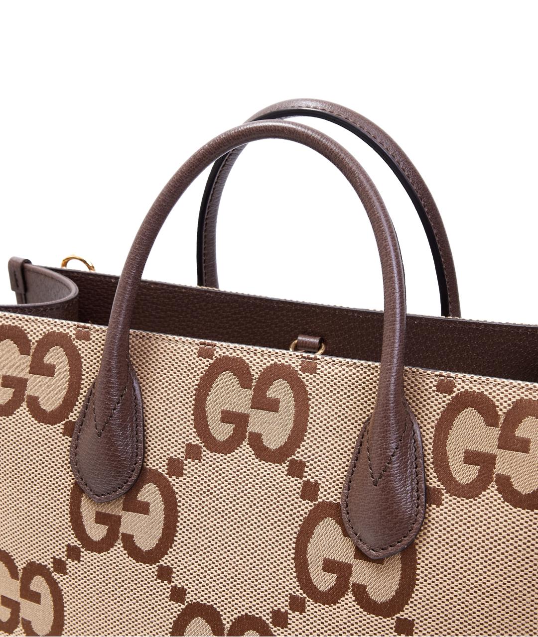 GUCCI Бежевая тканевая сумка тоут, фото 4