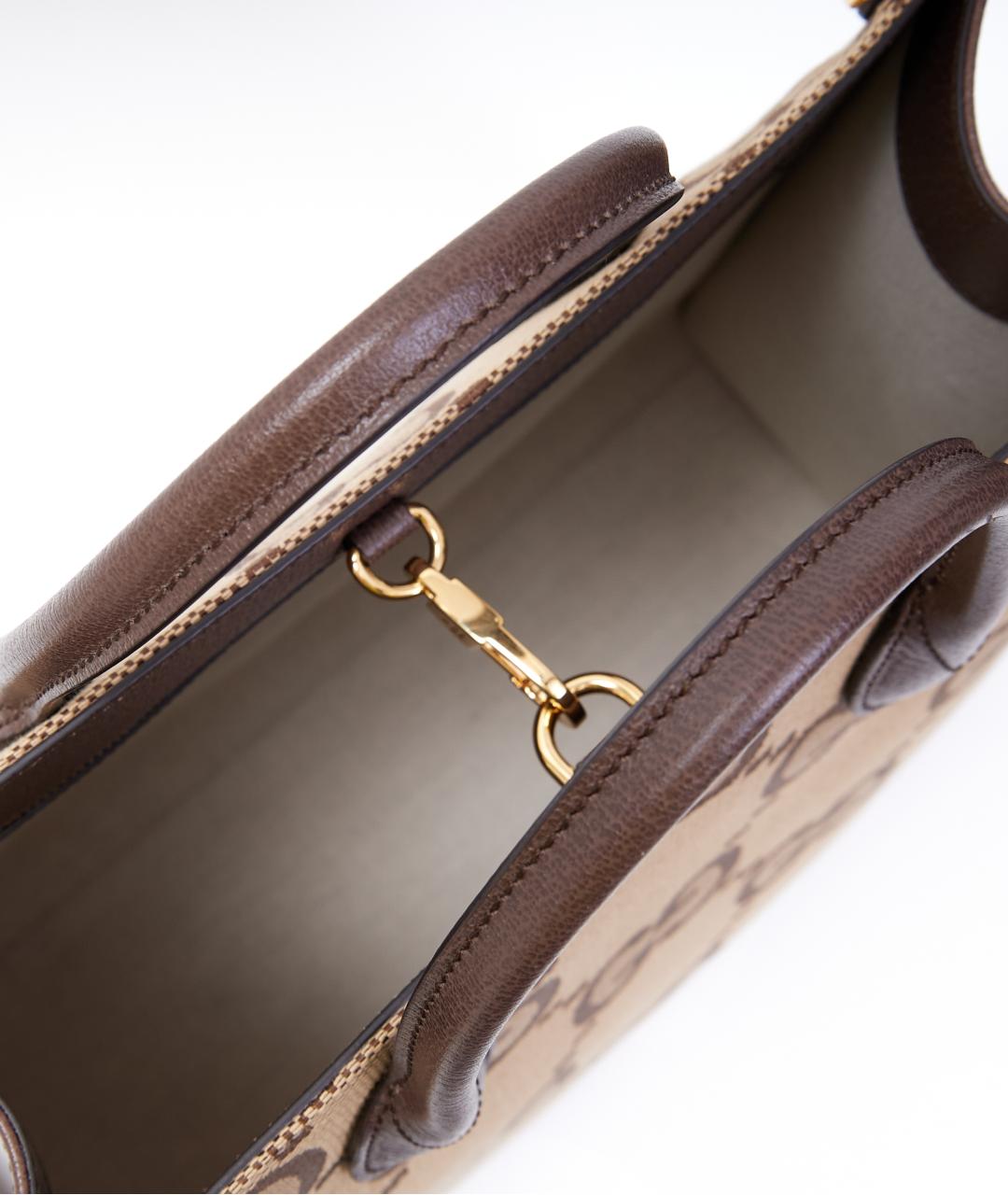 GUCCI Бежевая тканевая сумка тоут, фото 6
