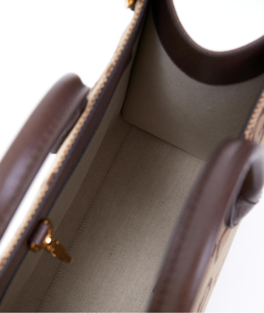 GUCCI Бежевая тканевая сумка тоут, фото 5